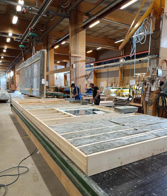 Omatalon elementtien valmistus